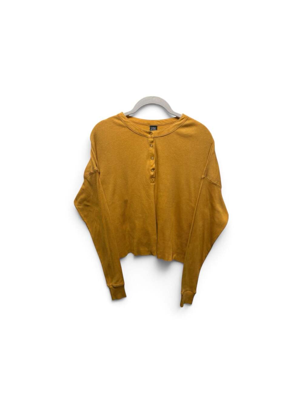 Wild Fable Waffle Knit Henley Top Long Sleeve Size S - Picture 3 of 5